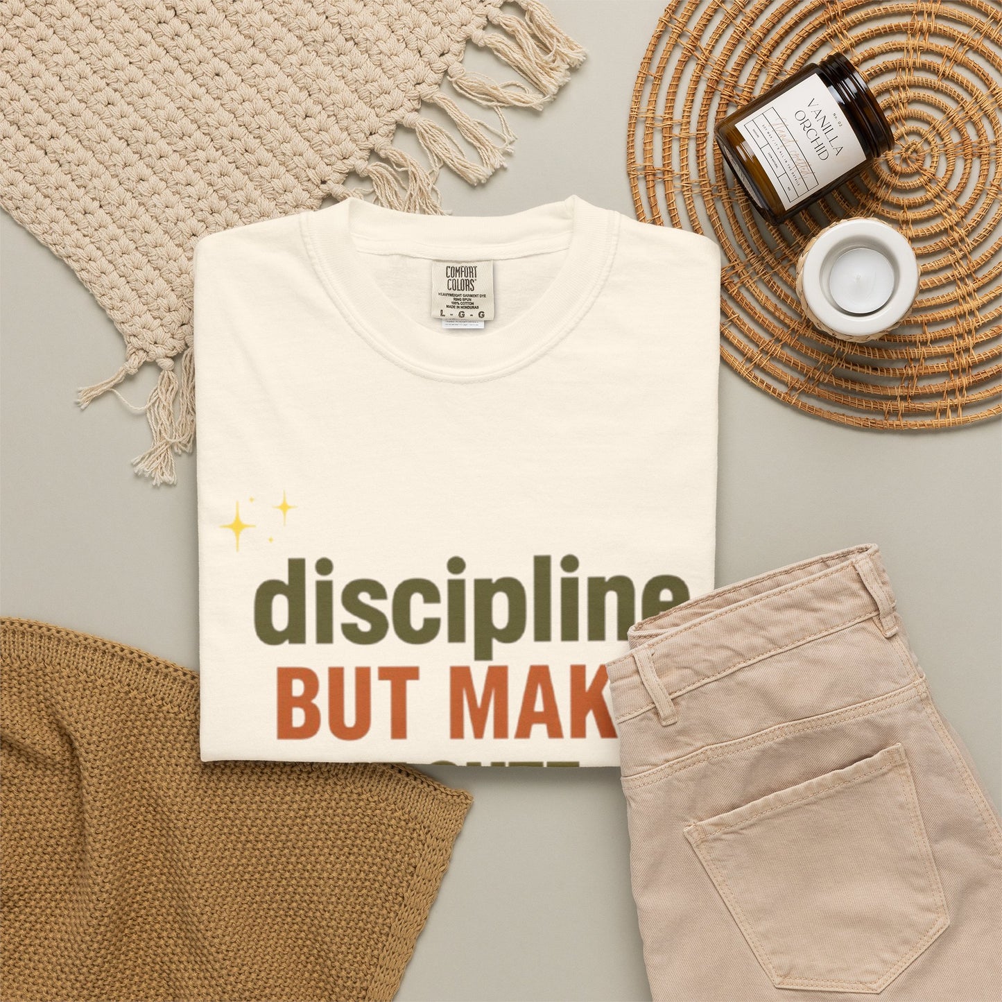 Discipline But Make It Cute Garment-Dyed T-shirt