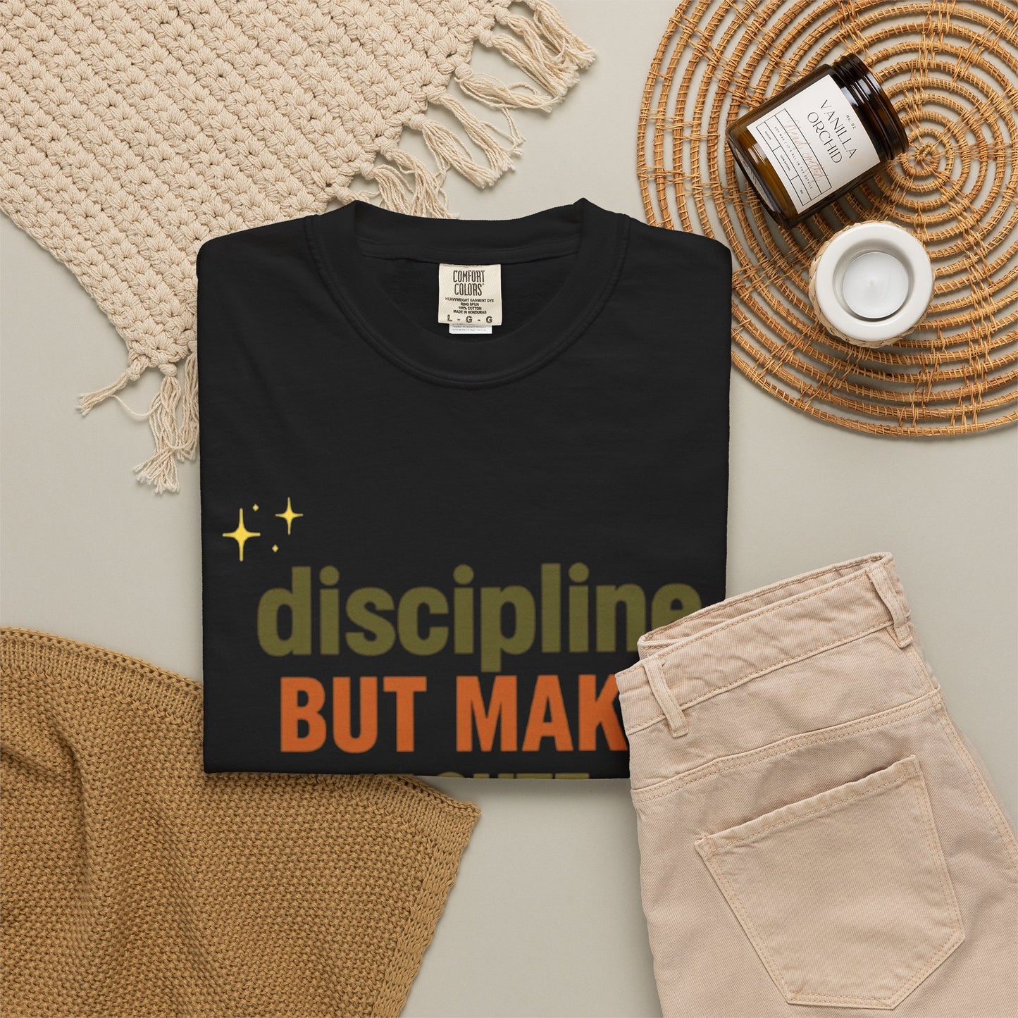 Discipline But Make It Cute Garment-Dyed T-shirt