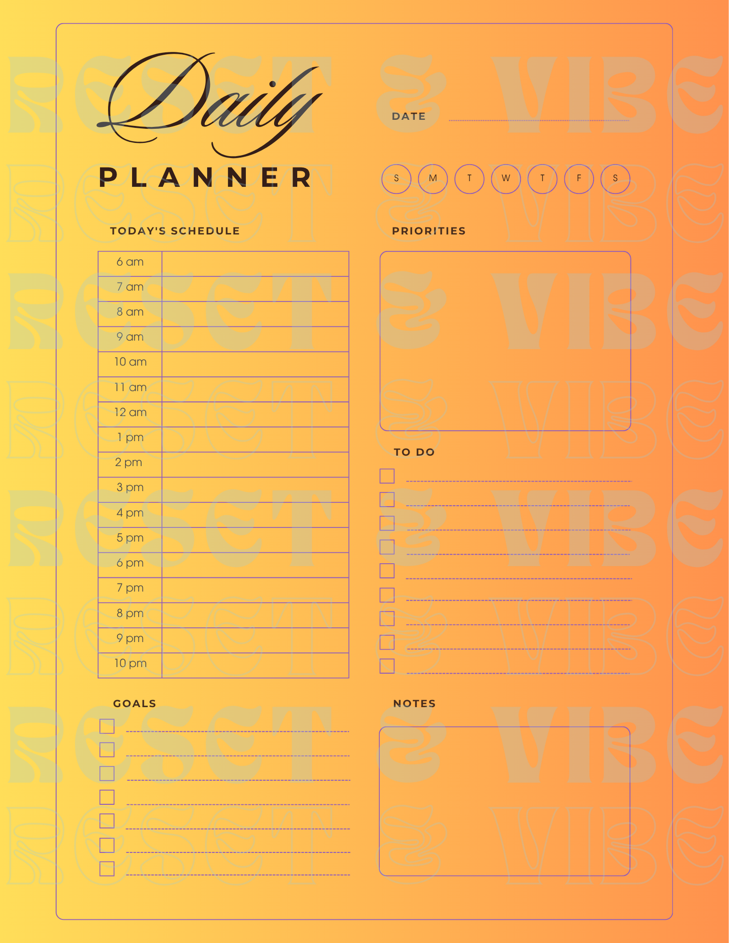 That Girl Reset Yearly Planner (Digital Download)